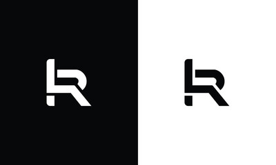 alphabet letters monogram icon logo LR or BR - obrazy, fototapety, plakaty
