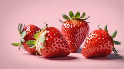 strawberry on a plain background