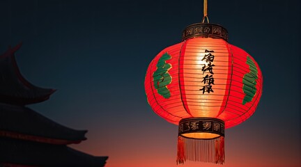 Chinese lantern at afternoon. happy Chinese new year background