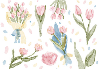 pattern with tulips