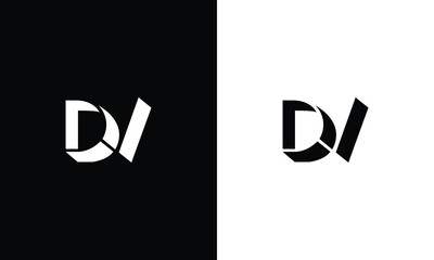 DV letter logo alphabet for company icon design - obrazy, fototapety, plakaty