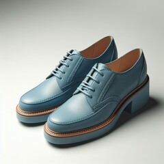 pair of blue shoes
