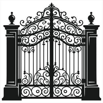 recommend clip art: iron gate silhouettes , home iron gate silhouettes, beautiful design home iron gate