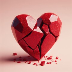 red  broken  heart

