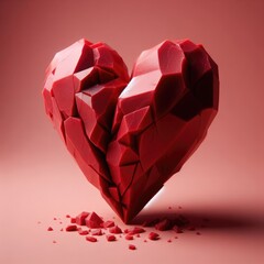 red  broken  heart
