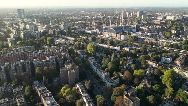 View of Kensington, London featuring Olympia Grand and St Barnabas Church