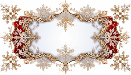 winter snow crystal frame