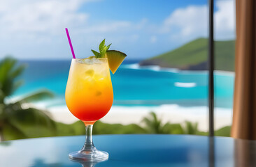 cocktail on the beach. 