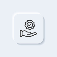 Guarantee Vector Line Icon Style