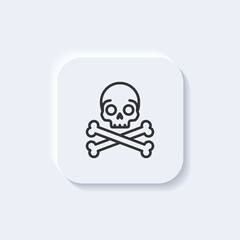Skull and crossbones. Vector icon