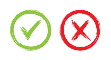 Check mark and Cross vector