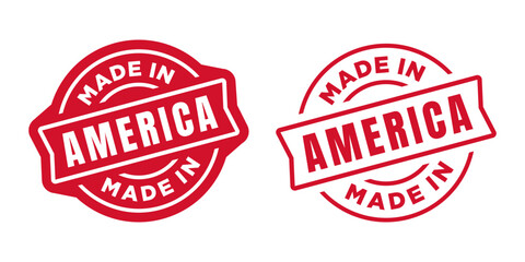  Made in America Stamp. Vector illustration