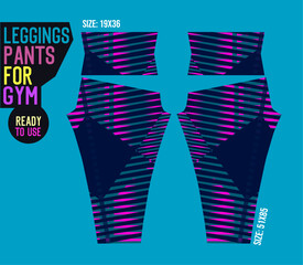 fitness leggings pants vector with mold and ready to use