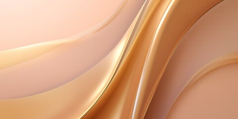 Soft and elegant wavy background in soft golden brown. generative AI