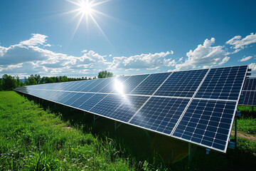 Solar panel photovoltaic power generation, photovoltaic power generation panel, energy saving and environmental protection concept illustration