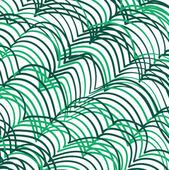 seamless pattern with leaves with thin elements