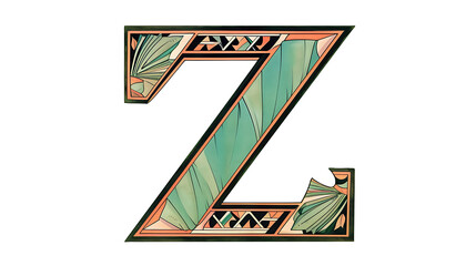 Art Deco Elegance: Stylized Alphabet Z