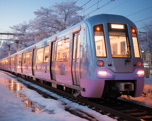 Obraz premium train on the railway