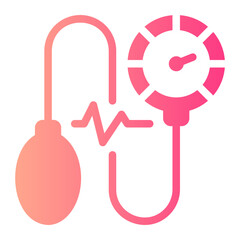 blood pressure gauge gradient icon