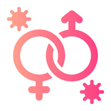 sexual transmitted disease gradient icon