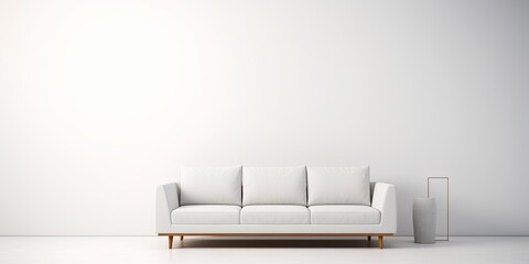 White background studio shot of a contemporary gray sofa.
