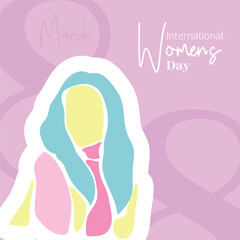 Vector flat design international womens day illustration