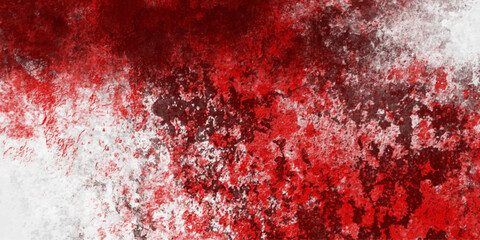 Red monochrome plaster fabric fiber,interior decoration.cement wall.splatter splashes smoky and cloudy with grainy.cloud nebula,concrete textured wall background metal surface.
