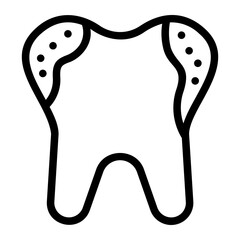 dental caries line icon