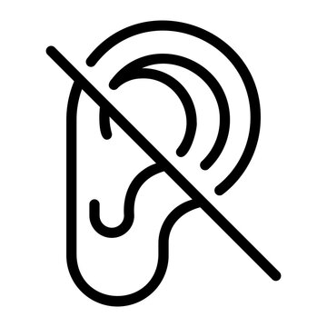 deafness line icon