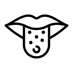 scarlet fever line icon