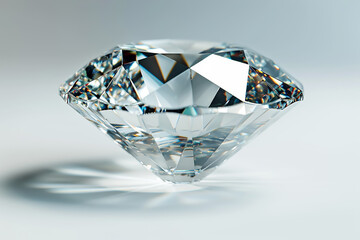 Crystal diamond isolated on a white background