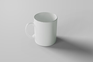 A white cup glass mockup