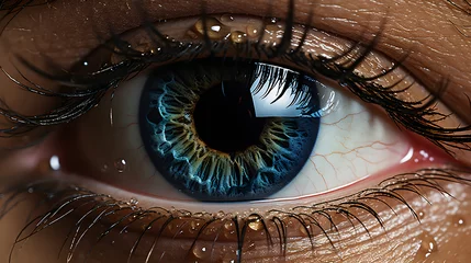 Tuinposter close up of a blue eye © John