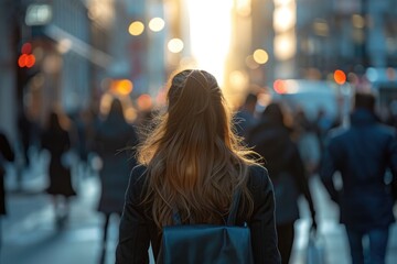 Faceless Street Photography - Candid street photography capturing people in action without showing their faces, focusing on movement and context - AI Generated