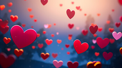 Romantic heart -shaped Valentine's Day background, symbolizing Valentine's Day, wedding, love