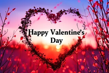 Obraz premium Valentine's Day postcard, holiday postcard, February 14th