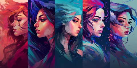 Obraz premium girls in graffiti