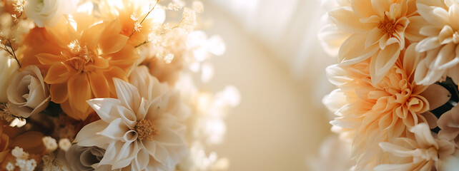 flowers bathed in a golden light