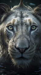 very powerful national geographic image spirit animal tiger created with Generative Ai