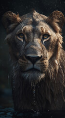 very powerful national geographic image spirit animal tiger created with Generative Ai
