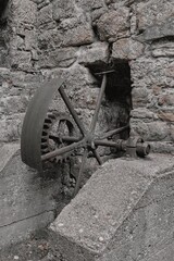 Ruins of an old stone water mill.