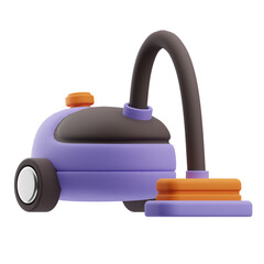 Car Wash Object Vacuum Cleaner 3D Illustration