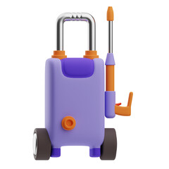 Car Wash Object Pressure Washer 3D Illustration