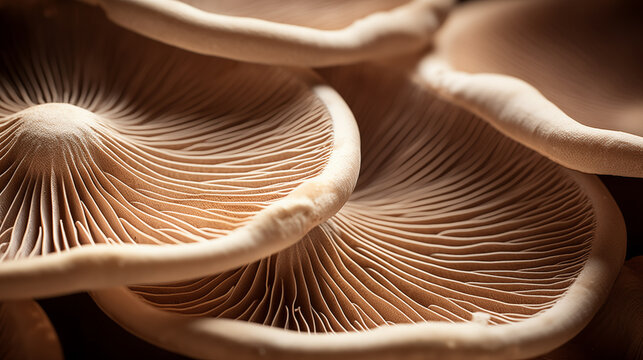 close up of a group of mushrooms