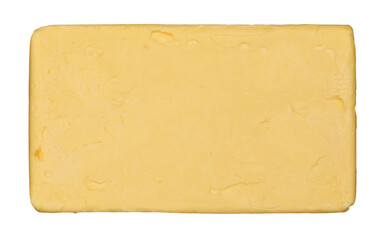 Hard stick butter isolated