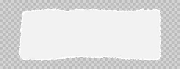 Jagged rectangle, torn paper banner vector illustration	