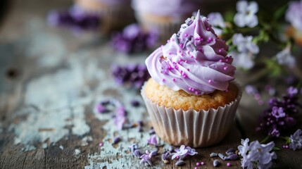 blueberry muffin with lavender