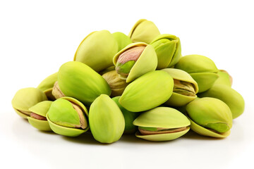 Pistachio isolated on white background created with Generative Ai