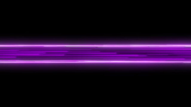 Fash charging neon line speed 4K Loop Animation Super Fast Speed ​​Line Side Background Flow. Super Fast Internet Technology Fiber Docsis blue and purple alpha looping