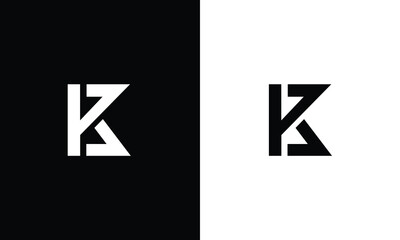 Creative abstract letter kb logo design - obrazy, fototapety, plakaty